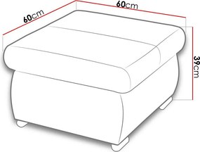 Πουφ Bangkok -Prasino - 60.00Χ60.00Χ39.00cm