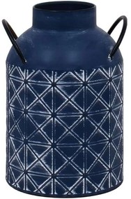 Βάζο Μεταλλικό 128-123-076 21x17,5x27,5cm Blue Metal