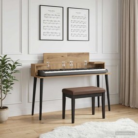 vidaXL Γραφείο Στούντιο Artisan Δρυς 110 x 36 x 19,5 εκ.