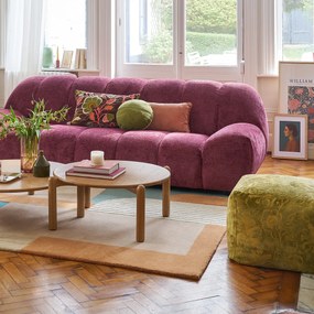 Πουφ από βελούδο με φλοράλ ζακάρ μοτίβο, Sidonie