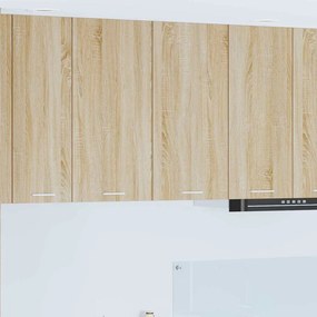 vidaXL Κρεμαστό ντουλάπι με πόρτα Riga Δρύς Sonoma 80 x 31 x 80 εκ.