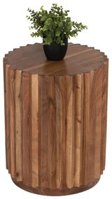 ΒΟΗΘΗΤΙΚΟ ΤΡΑΠΕΖΙ ΣΤΡΟΓΓΥΛΟ SEDGE HM9696 ΜΑΣΙΦ ΑΚΑΚΙΑ-ΦΥΣΙΚΟ ΧΡΩΜΑ Φ40x50Υεκ.