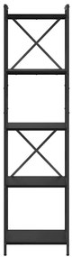vidaXL Βιβλιοθήκη Μαύρη δρυς 40 x 30 x 153 εκ Επεξεργασμένο ξύλο