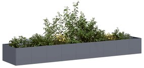 Ζαρντινιέρα Ανθρακί 360x80x40 εκ. από Χάλυβα