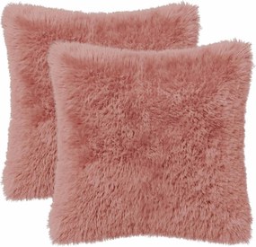 vidaXL Κάλυμμα Μαξιλαριού 2 pcs HEERLEN Ροζ 45 x 45 cm PV Φλίς