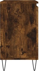 vidaXL Ντουλάπι Μπάνιου Καπνιστή Δρυς 58 x 33 x 60 εκ. Επεξεργ. Ξύλο