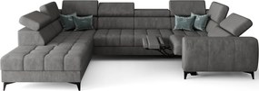 Γωνιακός καναπές Calyra Max I Relax-Ανθρακί-Αριστερή