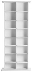 VEVOR Media Storage Cabinet 8 Layers Adjustable DVD Shelves Holds 464 CDs White