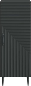 vidaXL Πλαϊνό γραφείο Μαύρο 33 x 34,5 x 89,5 εκ Επεξεργασμένο Ξύλο