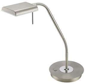 Φωτιστικό Γραφείου Led Bergamo 1100Lm 20x50cm Nickel Mat-White 520910107 Trio Lighting