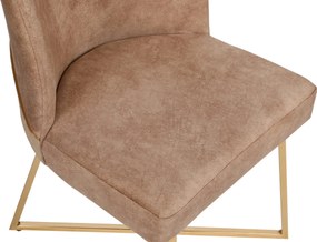 Καρέκλα 4τμχ Χρυσό / Καφέ MADRID 50x49x90