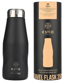 ESTIA ΘΕΡΜΟΣ TRAVEL FLASK SAVE THE AEGEAN 350ml MIDNIGHT BLACK