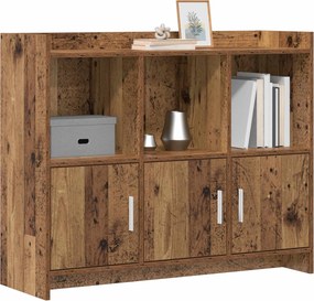 vidaXL Πλαϊνό γραφείο Παλαιωμένο ξύλο 98,5 x 33 x 80 εκ