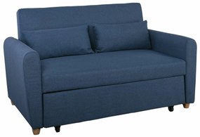 Καναπές κρεβάτι Mesa 384, Λειτουργία ύπνου, Μπλε, 140x86x86cm, Πόδια: Ξύλο