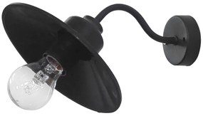 Απλίκα Φωτιστικό Τοίχου μαύρο Petra AS-160AP 1L Heronia-31-0581-Μαύρο 31-0581