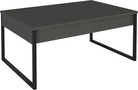 Τραπεζάκι σαλονιού Orontes Megapap χρώμα ανθρακί 90x59,6x40εκ.