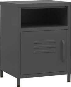 vidaXL Κομοδίνο Ανθρακί 35 x 35 x 51 εκ. από Ατσάλι
