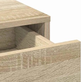 vidaXL Σετ Τραπέζι Ντυσίματος με LED με συρτάρι 2 pcs Δρύς Sonoma