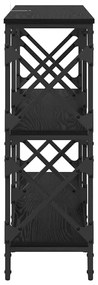 vidaXL Τραπέζι κονσόλας Μαύρη Οξυά 100 x 28 x 80,5 εκ.
