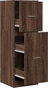 vidaXL Συρταριέρα Γενικής Χρήσης Καφέ Δρυς 40x41x118 εκ. Επεξ. Ξύλο