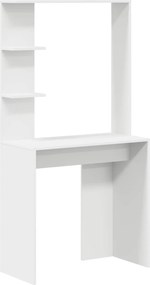 vidaXL Γραφείο Λευκό Επεξεργασμένο Ξύλο 78,5 x 37 x 154,5 εκ