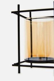 Stewehome Μεταλλικό κηροπήγιο Καφέ 10x11x14.5 cm