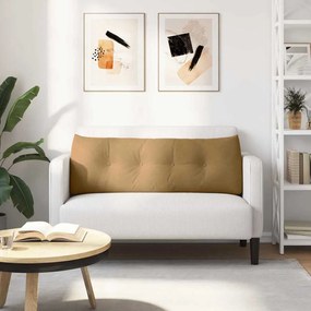 vidaXL Μαξιλάρι Πλάτης Καφέ 140 x 24 x 50 εκ Βελούδο