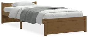 vidaXL Πλαίσιο Κρεβατιού Μελί 75x190 εκ. Ξύλο Πεύκου Small Single
