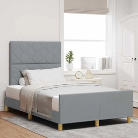 vidaXL Κρεβάτι  σε Φωτεινό Γκρι 120x200 εκ. Υφασμάτινο