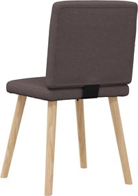 vidaXL Καρέκλες Τραπεζαρίας 4 τεμ. Σκούρο Καφέ Υφασμάτινες