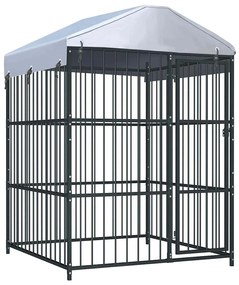 vidaXL Κλουβί Σκύλου Εξωτερικού Χώρου 150 x 150 x 210 εκ. με Στέγαστρο