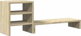 vidaXL Βάση Οθόνης με Organiser Γραφείου Sonoma Δρυς από Επεξ. Ξύλο