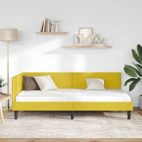 vidaXL Κρεβάτι Γωνίας Άλλο με κεφαλάρι Κίτρινο 90 x 200 cm