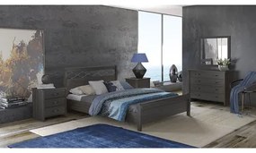 Savvidis Furniture  Σετ Κρεβατοκάμαρας 5τμχ(κρεβάτι για στρώμα 140x190,2 κομοδίνα,τουαλέτα και καθρέφτης) N27 Βέγκε Μελαμίνη BEST-8810354