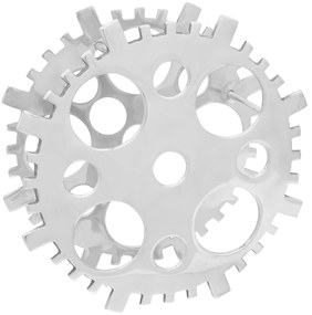 vidaXL Ράφι κρασιού Ασημί 15.4x5.5x15.4 ίντσες Αλουμίνιο