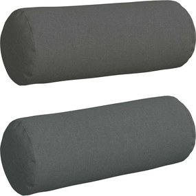 vidaXL Μαξιλάρια Στήριγμα 2 pcs Σκούρο Γκρι Ø 25 x 70 cm ύφασμα