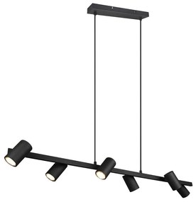 Φωτιστικό Οροφής - Ράγα Marley 302400632 115x18x150cm 6xGU10 35W Black Trio Lighting