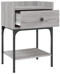 vidaXL Κομοδίνα 2 τεμ Γκρι Sonoma 40,5x31x60 εκ. Επεξεργασμένο Ξύλο