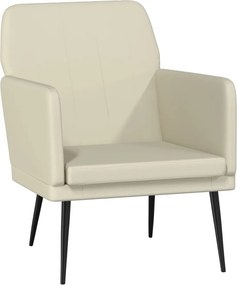 vidaXL Πολυθρόνα Κρεμ 61x78x80 εκ. από Συνθετικό Δέρμα