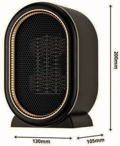 Αερόθερμο Δωματίου Δαπέδου 1200W - Μαύρο