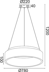 Φωτιστικό Οροφής LED Aca Apollo BR81LEDP78WH White