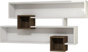 Ράφι Τοίχου Καρυδί / Λευκό FENIPA 120x22x75