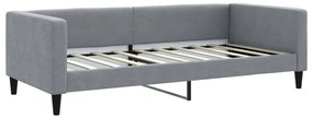vidaXL Καναπές Κρεβάτι Συρόμενος Αν. Γκρι 90x190 εκ.Ύφασμα Στρώματα