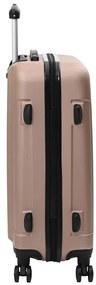 vidaXL Σετ Βαλίτσας με κλειδαριά 3 pcs ροζ χρυσό 50 x 31 x 78 εκ