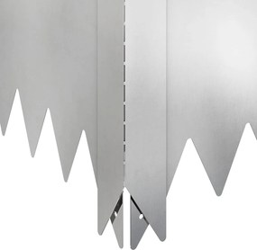 vidaXL Περίγραμμα γκαζόν 100 x 100 x 35 cm Ατσάλι Ασημί