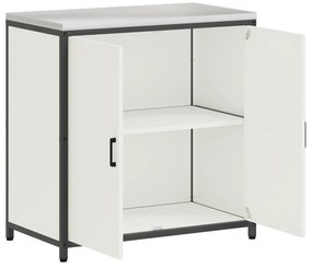 vidaXL Ντουλάπα Αποθήκευσης Κουζίνας Λευκό 60 x 50 x 92 εκ. Ατσάλι