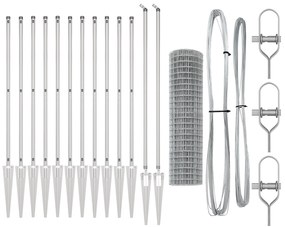 vidaXL Euro Fence με 13 ακίδες 1.2x25 μ γαλβανισμένο χάλυβα