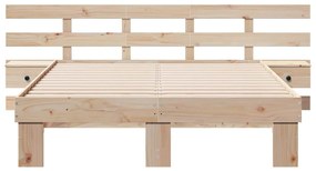 vidaXL Σκελετός Κρεβατιού με συρτάρι Καφέ 140 x 190 cm