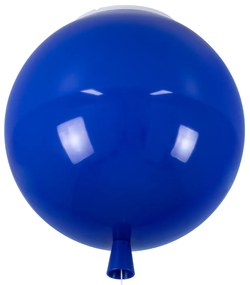 GloboStar BALLOON 00654 Μοντέρνο Παιδικό Φωτιστικό Οροφής Μονόφωτο Μπλε Πλαστικό Μπάλα Φ30 x Υ33cm