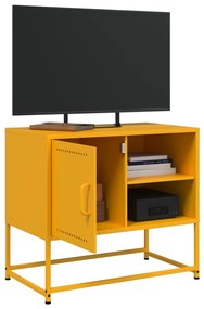 Έπιπλο Τηλεόρασης Μουσταρδί Κίτρινο 68x39x60,5 εκ. από Ατσάλι - Κίτρινο